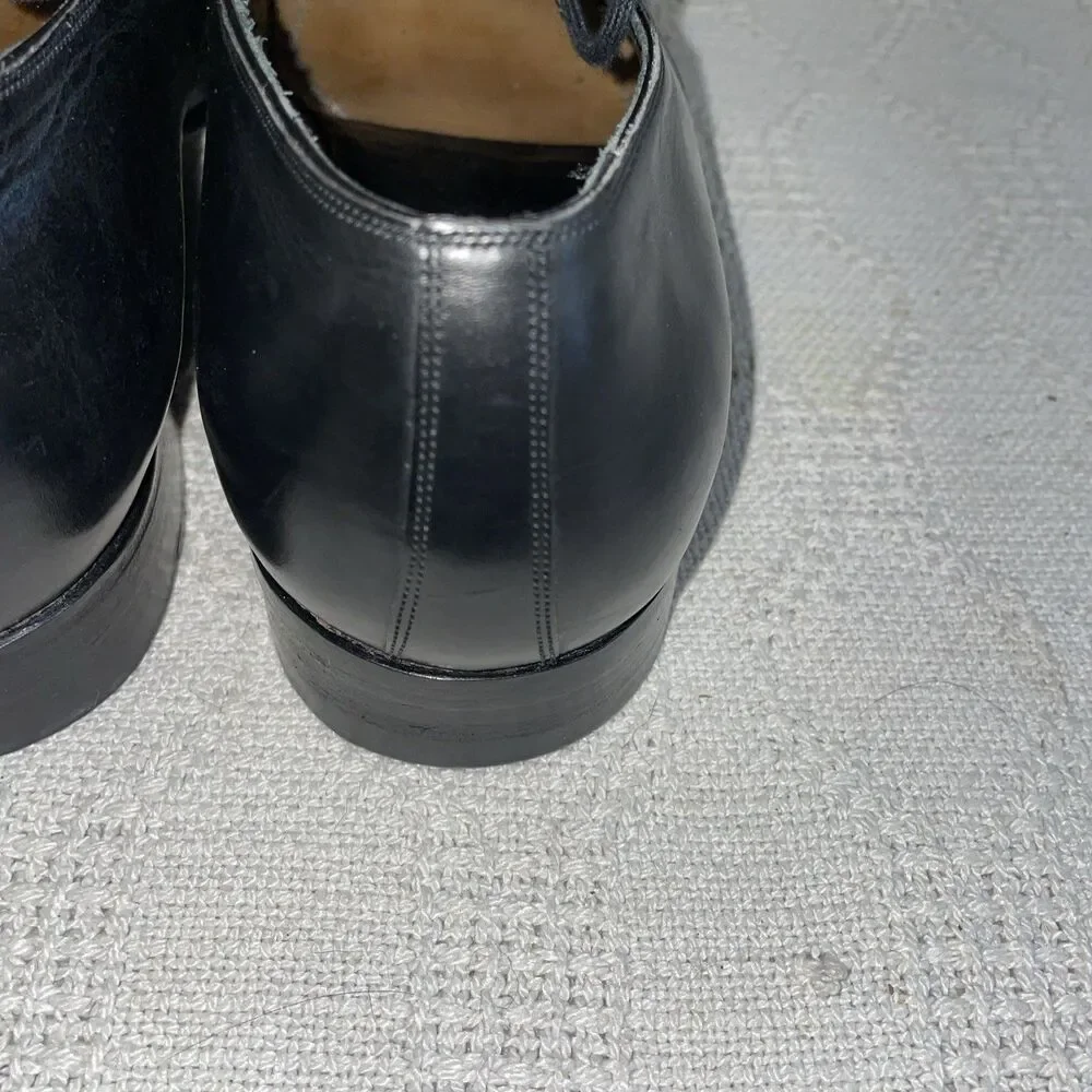 Mannina Firenze Italy Men’s Dress Oxfords Size 8 D Black Leather Business City